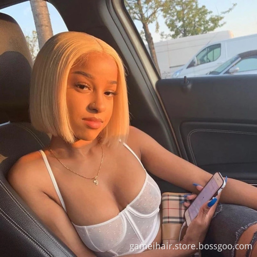 Cheap Wholesale 613 Blonde Raw Brazilian Human Hair 4x4 Hd Full Lace Front Wig Vendor For Black Women Human Hair 613 Lace Wig